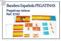 Pegatinas Espa&ntilde;a de relieve