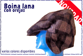 Boina de lana con orejas