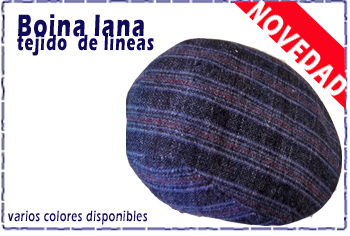 Boina de lana con lineas
