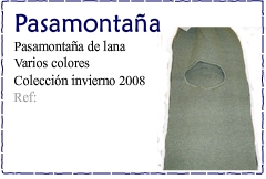 Pasamonta&ntilde;as sencillo de lana