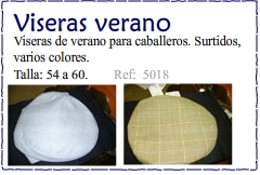 Viseras verano caballeros - Kakicomplementos