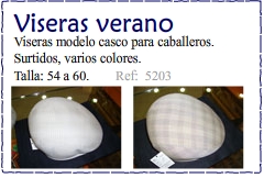 Viseras modelo casco - Kakicomplementos