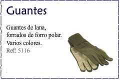 guantes de lana y forro polar