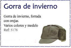 Gorra de invierno con orejas