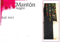 Mantones negros bordados a mano