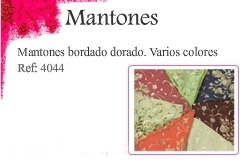 Mantones bordados dorados