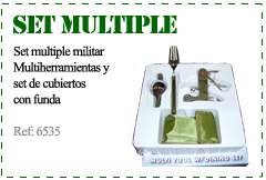 Set multiple militar - Multiherramientas y cubiertos