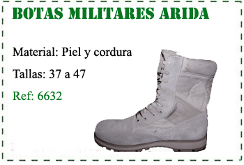Botas militares marca arida