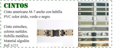 Cinturones de camuflaje o del ejercito