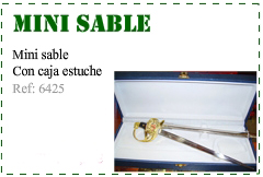 Mini sable de ceremon&iacute;a
