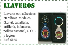 llaveros de unidades militares