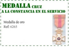 Medalla de oro cruz a la constancia en el servicio 