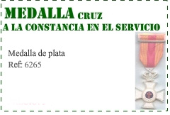 Medalla de plata cruz a la constancia en el servicio 