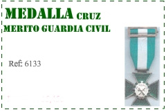 Medalla cruz al m&eacute;rito de la guardia civil 
