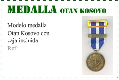 Medalla Otan kosovo 