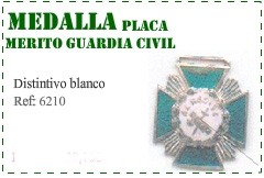 Medalla cruz al m&eacute;rito de la guardia civil distintivo rojo 