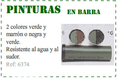Pinturas de camuflaje en barra