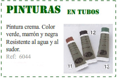 Pinturas de camuflaje en tubo