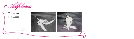 alfileres de novia en cristal de roca modelo pluma