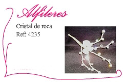 alfiler de novia en cristal de roca modelo ramita