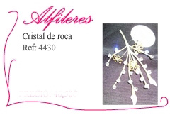 Alfiler de novia en cristal de roca modelo ramo