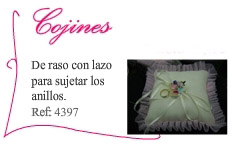 Cojines para anillos de los novios