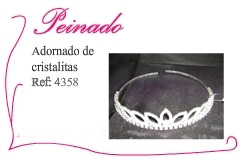 Peinado de novia con cristalitas modelo corona de lotus