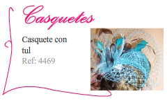 Casquete con tul para boda - Kakicomplementos