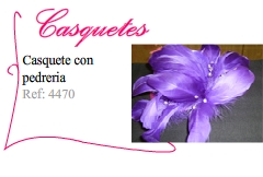 Casquete con pedreria para bodas - Kakicomplementos