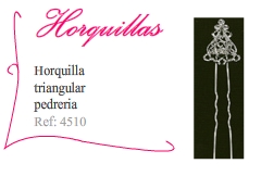 Horquilla de peinado para novia triangular - Kakicomplementos