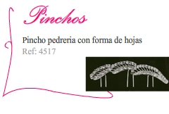 Pincho de peinado para bodas en forma de hojas - Kakicomplementos