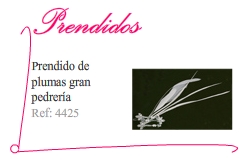 Prendido de pluma para bodas - Kakicomplementos
