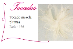 Tocado mezcla de plumas para boda - Kakicomplementos