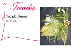 Tocado de plumas verde y amarillo - Kakicomplementos