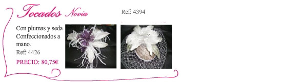 Tocados de novia de flores y plumas